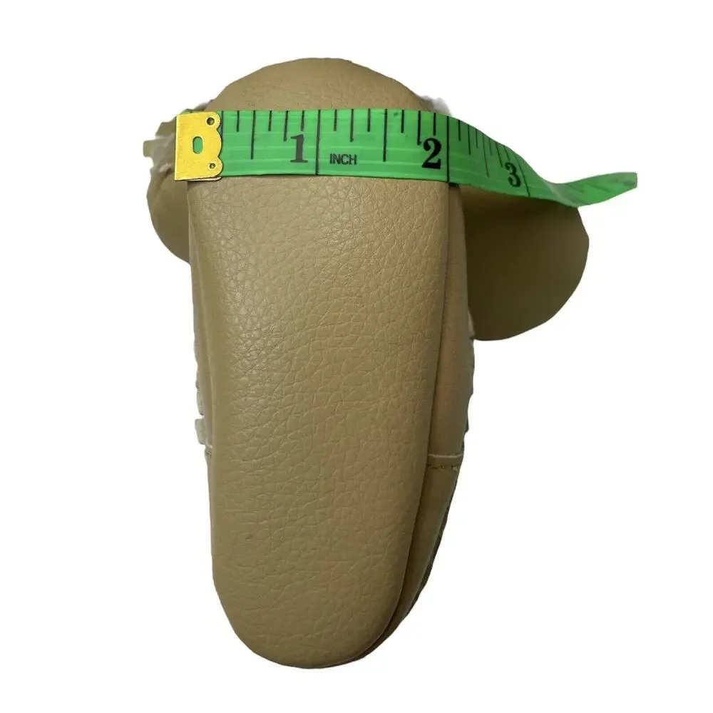 Baby Toddler Infant Girls Size 3 Tan Slip-On Moccasins Crib Shoe Soft Soles Mocs
